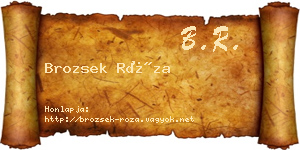 Brozsek Róza névjegykártya