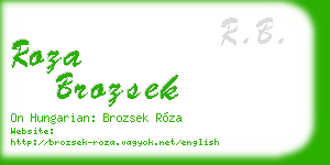 roza brozsek business card